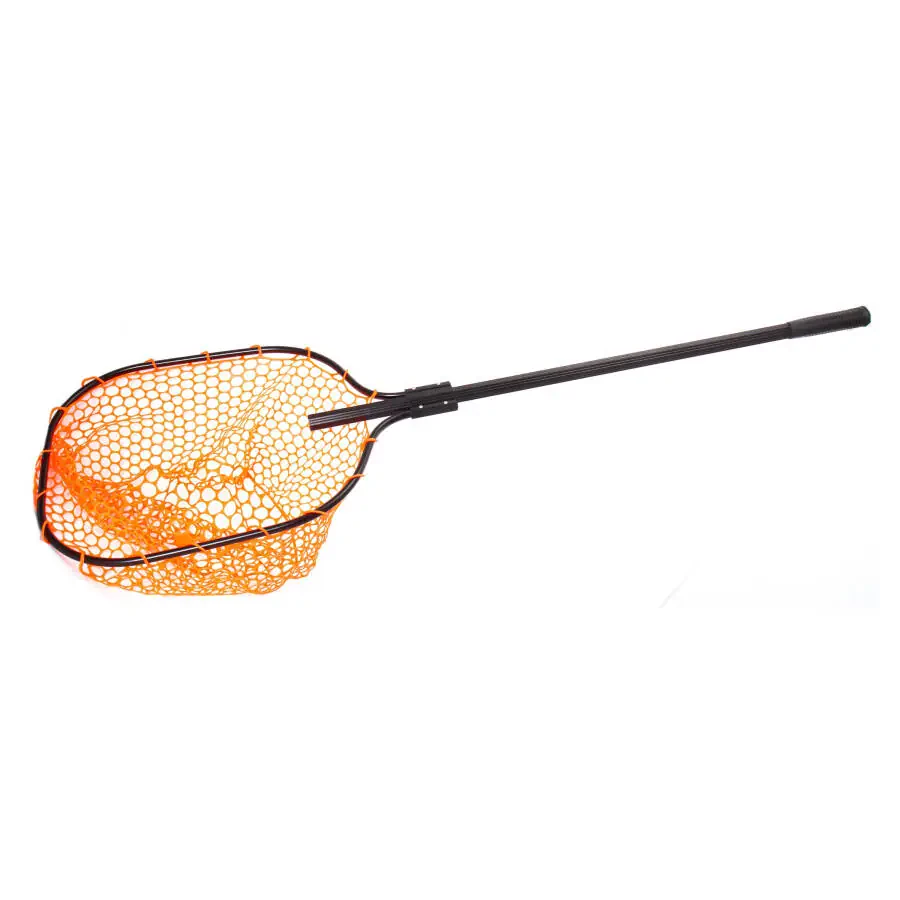 Ozark Trail Rubber Mesh Fish Landing Net. High Visibility Orange Mesh and a Retractable Aluminum Handle. - 3