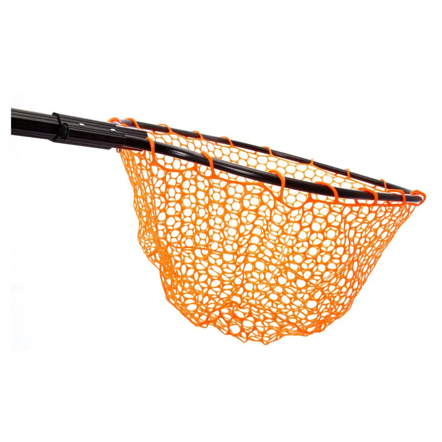Ozark Trail Rubber Mesh Fish Landing Net. High Visibility Orange Mesh and a Retractable Aluminum Handle. - 6
