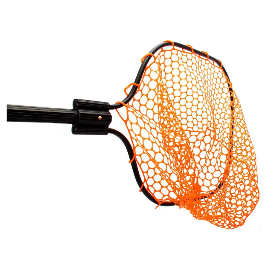 Ozark Trail Rubber Mesh Fish Landing Net. High Visibility Orange Mesh and a Retractable Aluminum Handle. - 9