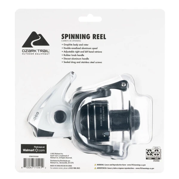 Ozark Trail OT 5000 Spin Reel, Black with Silver - 3