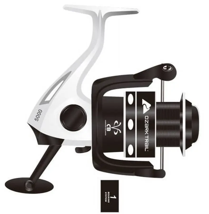Ozark Trail OT 5000 Spin Reel, Black with Silver - 1