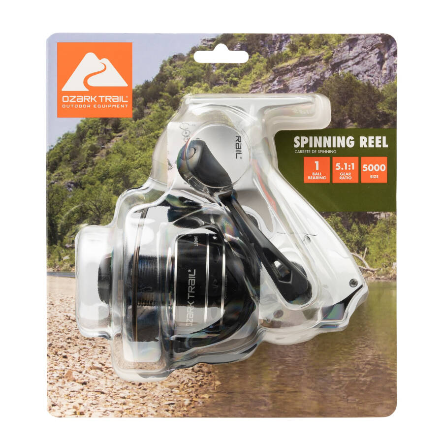 Ozark Trail OT 5000 Spin Reel, Black with Silver - 2