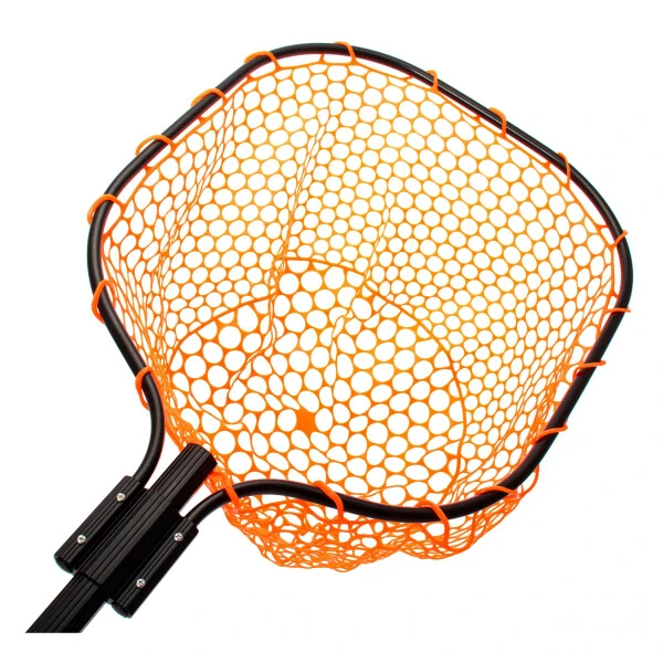 Ozark Trail Rubber Mesh Fish Landing Net. High Visibility Orange Mesh and a Retractable Aluminum Handle. - 5