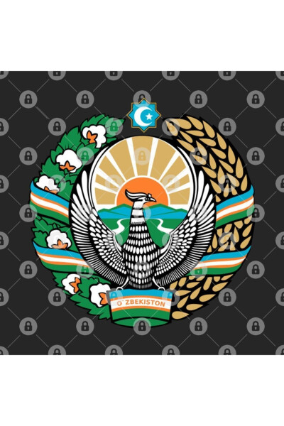 Coat Of Arms Of Uzbekistan (LATİN VERSİON) Kupa, Hediyelik, Çeyizlik, Sunumluk - 6