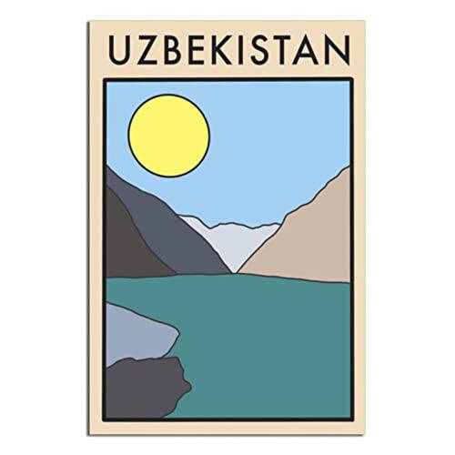 Özbekistan Vintage Soyut Seyahat Poster Tuval Sanatı Poster Hediye Duvar Dekor Posterler Yatak Odası Dekoratif Posterler - 1