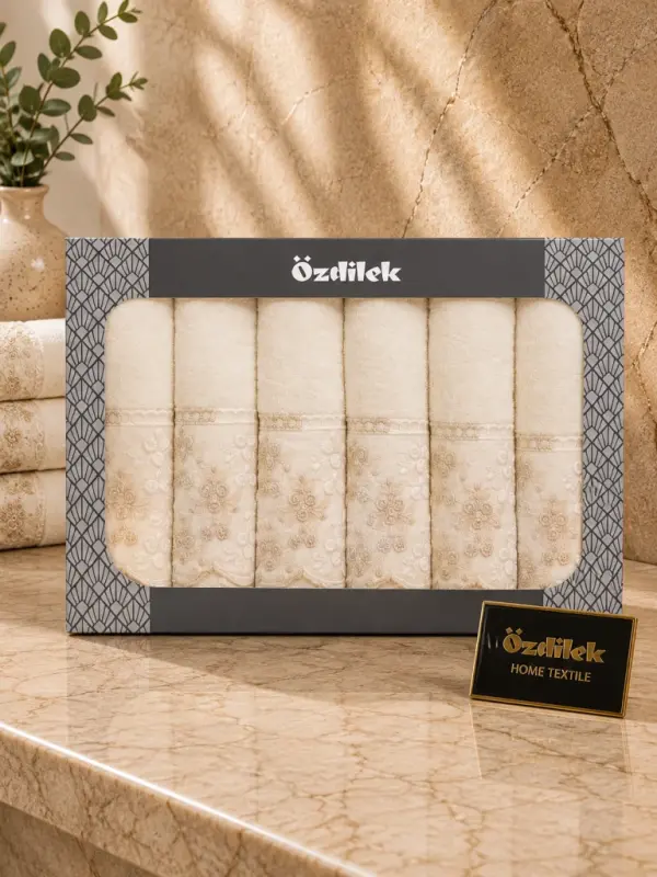 Özdilek Beyza 6-Piece Boxed Towel - 1