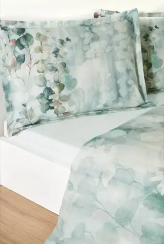 O'zdilek Chift Kişilik Ranforce Nevresim Takımı Nature Drip Yashil - 3