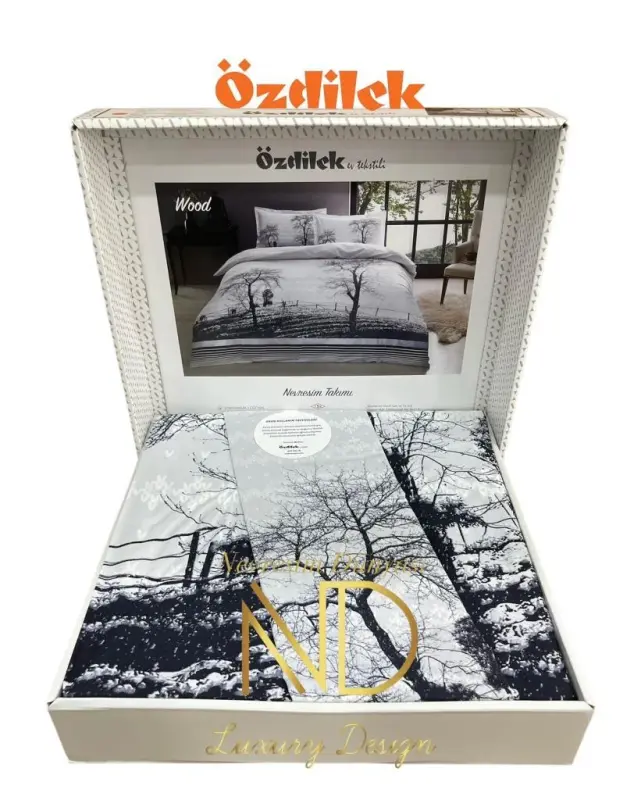 Özdilek Çift Kişilik Ranforce Nevresim Takımı Wood Mor - 2