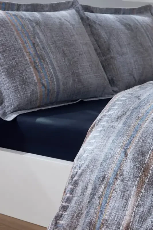 Özdilek Denim Двуспальный Комплект Постельного Белья Colorado Mavi - 3