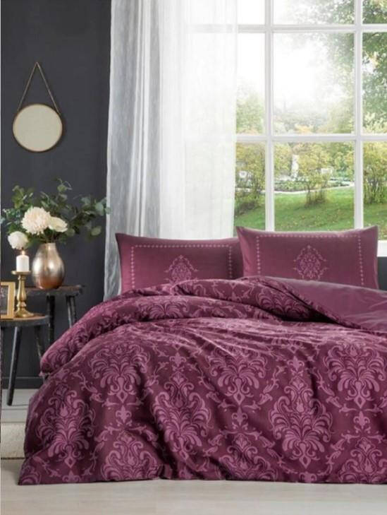 Ozdilek Double Bed Ranforce Duvet Cover Set Antico Maroon - 1