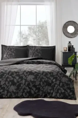 Özdilek Double Bed Ranforce Duvet Cover Set Barocco Anthracite - 1