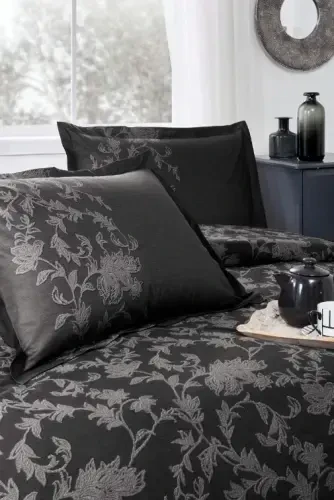 Özdilek Double Bed Ranforce Duvet Cover Set Barocco Anthracite - 2