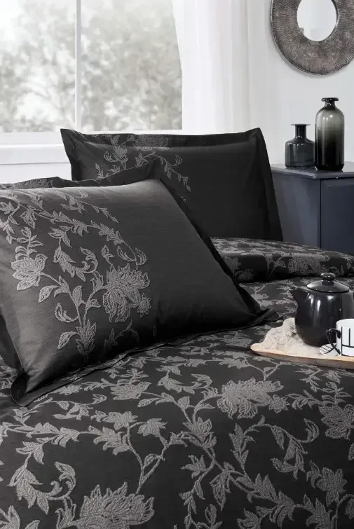 Özdilek Double Bed Ranforce Duvet Cover Set Barocco Anthracite - 2