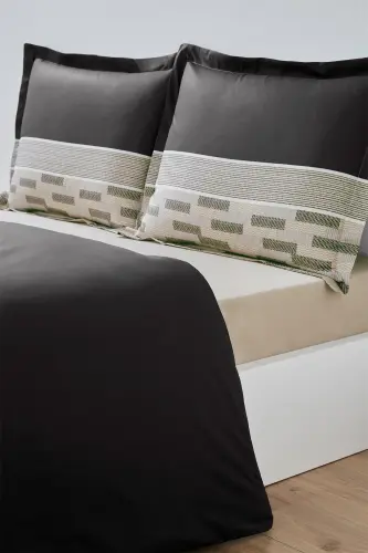 Özdilek Double Ranforce Duvet Cover Set Sculpted Black - 3
