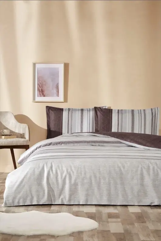 Özdilek Double Size Ranforce Bed Linen Set Arenoso Beige - 1