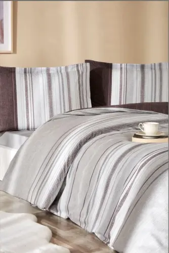 Özdilek Double Size Ranforce Bed Linen Set Arenoso Beige - NEVRESIMDUNYASI (1)