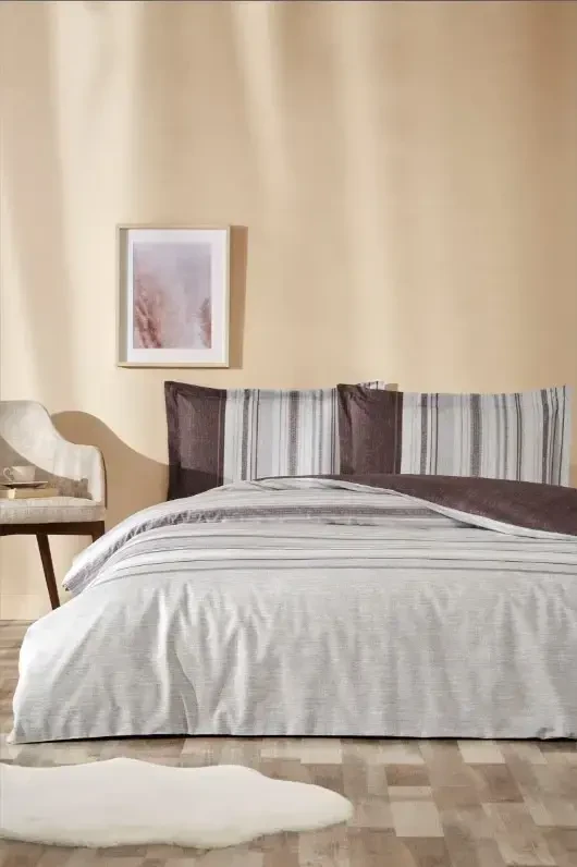 Özdilek Double Size Ranforce Bed Linen Set Arenoso Beige - NEVRESIMDUNYASI