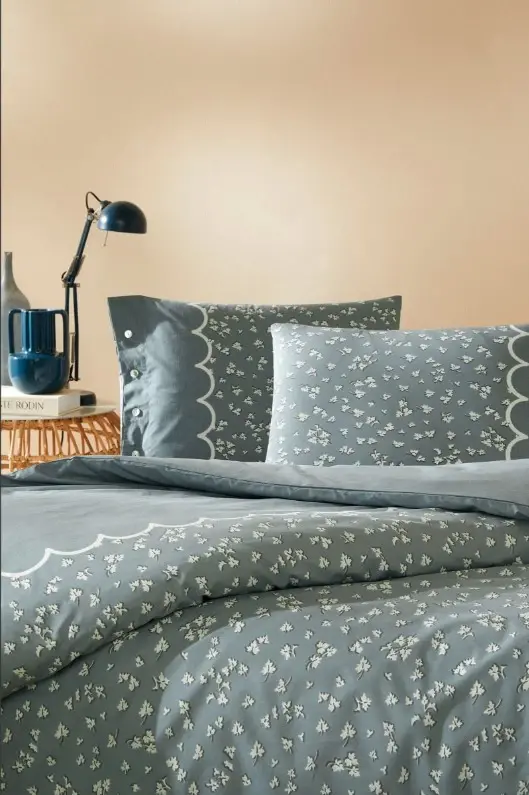 Özdilek Double Size Ranforce Bed Linen Set Cilantro Blue - 2