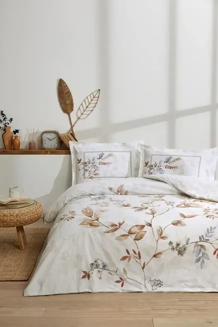 Özdilek Double Size Ranforce Bed Linen Set Cuivre Gray - 1