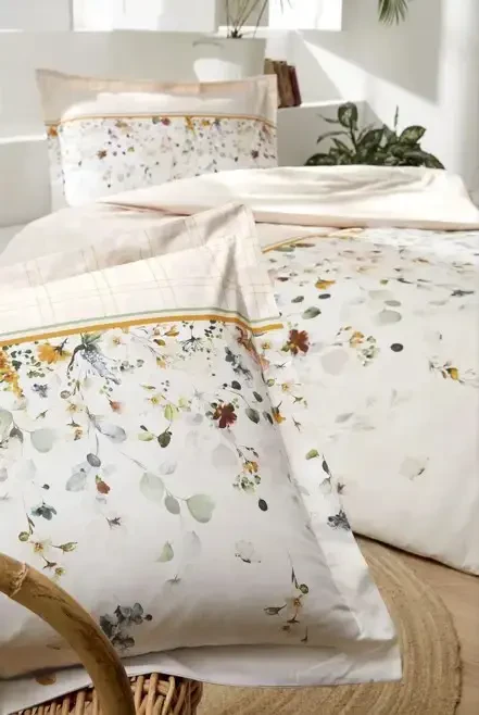 Özdilek Double Size Ranforce Bed Linen Set Marigold Cream - 2