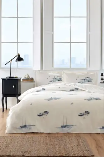 Özdilek Double Size Ranforce Bed Linen Set Rowboat - 1