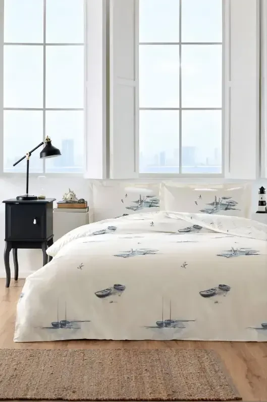 Özdilek Double Size Ranforce Bed Linen Set Rowboat - 1