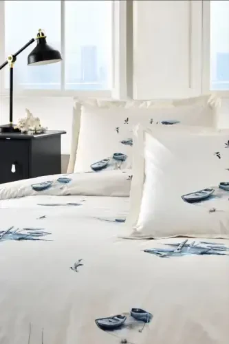 Özdilek Double Size Ranforce Bed Linen Set Rowboat - NEVRESIMDUNYASI (1)