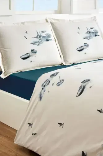 Özdilek Double Size Ranforce Bed Linen Set Rowboat - 3