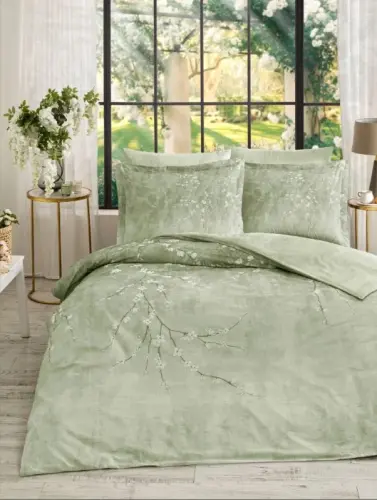 Özdilek Double Size Ranforce Bed Linen Set White Sakura - 1