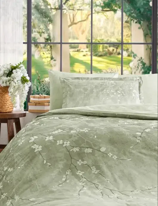 Özdilek Double Size Ranforce Bed Linen Set White Sakura - 3