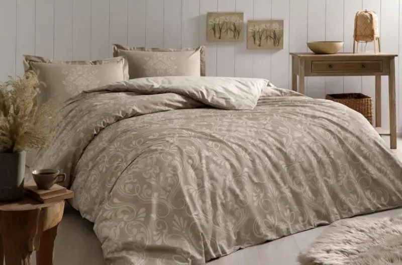 Özdilek Double Size Ranforce Bedding Set Antico Beige - 1