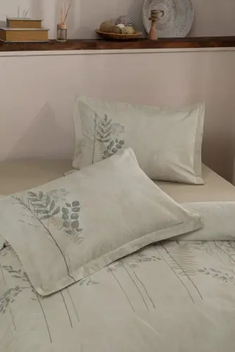 Özdilek Double Size Ranforce Duvet Cover Set Conium Cream - NEVRESIMDUNYASI (1)