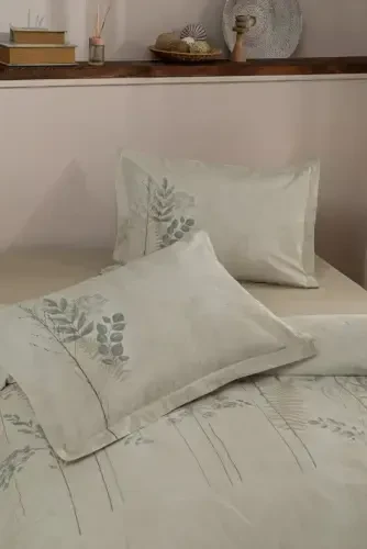 Özdilek Double Size Ranforce Duvet Cover Set Conium Cream - NEVRESIMDUNYASI (1)