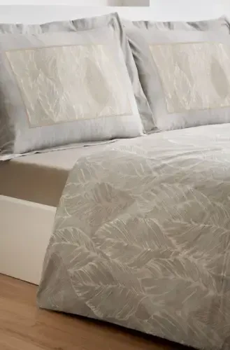 Özdilek Double Size Ranforce Duvet Cover Set Folha De Ouro Beige - 3