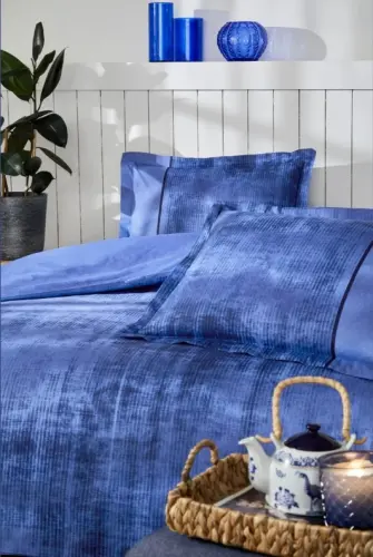 Özdilek Double Size Ranforce Bedding Set Horizon Blue - NEVRESIMDUNYASI (1)
