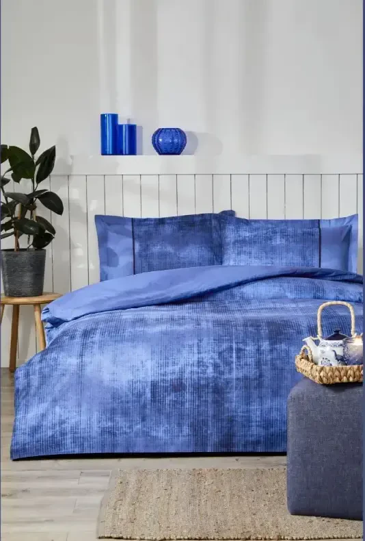 Özdilek Double Size Ranforce Bedding Set Horizon Blue - NEVRESIMDUNYASI