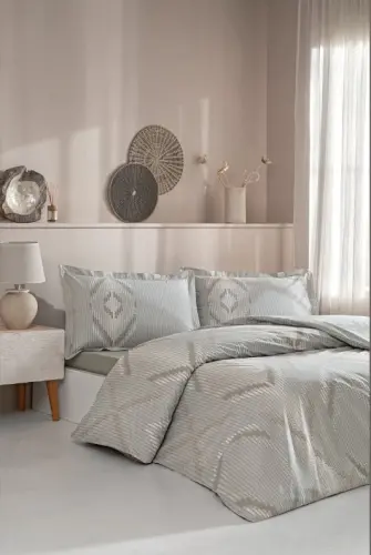 Özdilek Double Size Ranforce Duvet Cover Set Linea Ethnica Cream - 1
