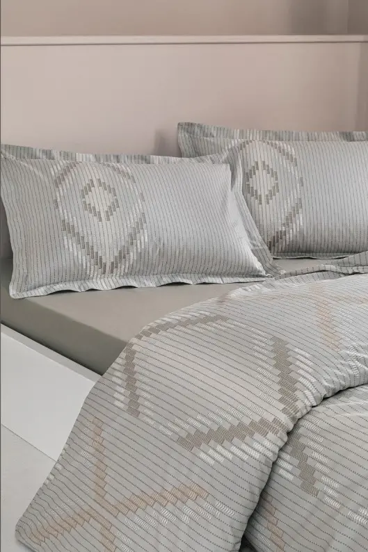 Özdilek Double Size Ranforce Duvet Cover Set Linea Ethnica Cream - 3