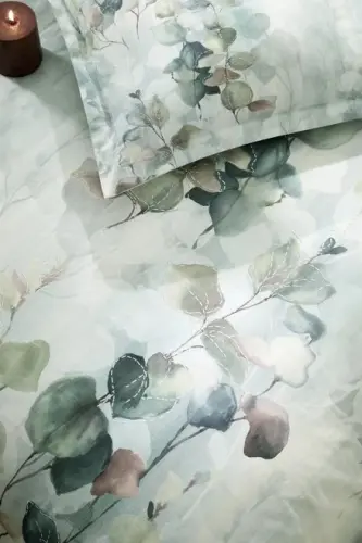 Özdilek Double Size Ranforce Duvet Cover Set Nature Drip Green - NEVRESIMDUNYASI (1)