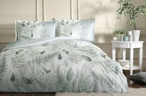 Özdilek Double Size Ranforce Duvet Cover Set Naturlig Green - NEVRESIMDUNYASI