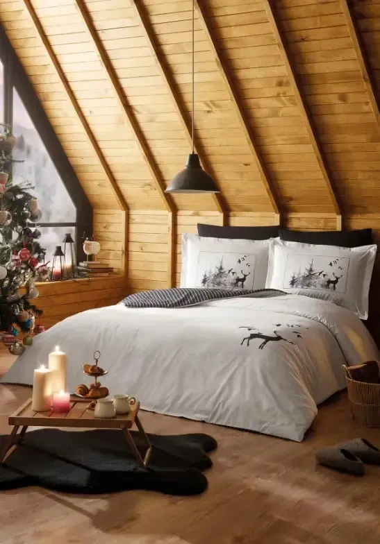 Özdilek Двуспальный Комплект Постельного Белья Ранфорс Natural Leza Gri - 1