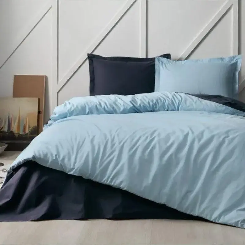 Ozdilek Ikki Kishilik Ranfors Yotoqxon Colormix Aqua Navy - 1
