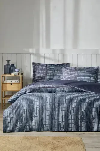 Özdilek Maskülen Çift Kişilik Nevresim Takımı Modra Mavi - 1