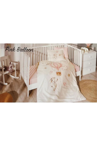 Özdilek Ranforce Bebek Nevresim Takımı Pembe Pink Balloon - ÖZDILEK