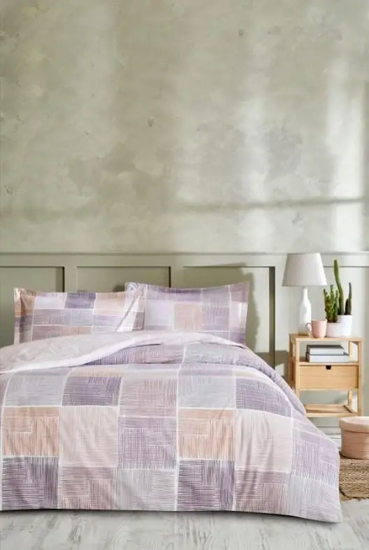 Özdilek Retalhos Pink Double Bed Ranforce Bedding Set - NEVRESIMDUNYASI