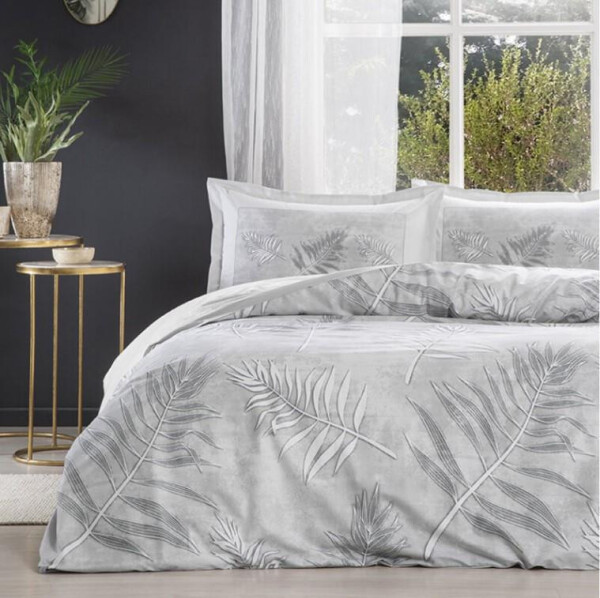 Ozdilek Single Person Ranforce Duvet Set Frunze Grey - 2