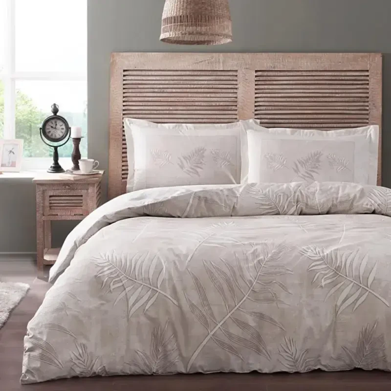 Özdilek Single Size Ranforce Duvet Cover Set Frunze Coffee - MODAZONE