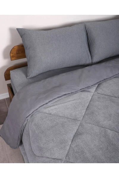 Çift Kişilik Özel Çantalı 6 Parça Wellsoft Yorgan Seti | Lastikli Çarşaf, 2 Yastık, 2 Kılıf - 5