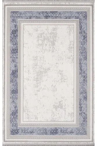 Özel Seri D28 02495A Крем-Синий Современный Классический Ковер для Гостиной 150x230 см. - Крем 