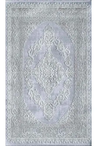 Özel Seri D28 05860B Серый Современный Классический Ковер для Гостиной 120x180 см. - Серый 